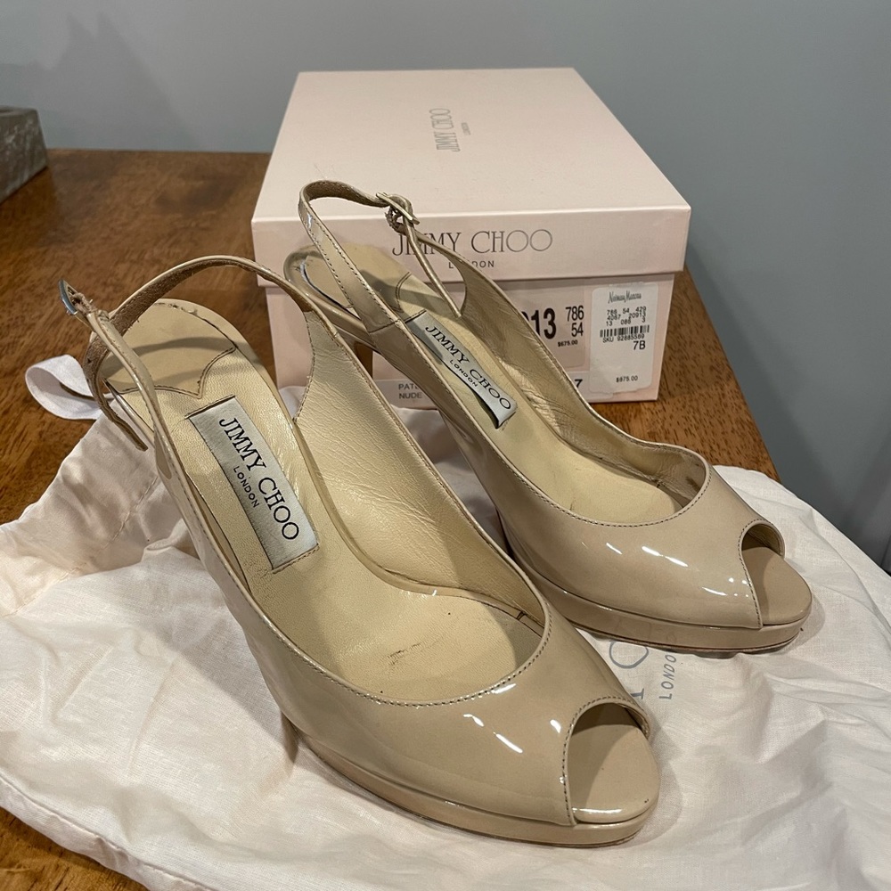 Jimmy Choo peep toe sling back